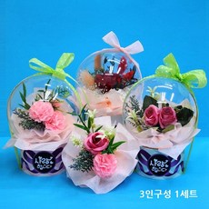 크리스탈볼 꽃바구니만들기 3세트 카네이션 장미 선물 jeo4+1fTr, 본상품선택, 본상품선택