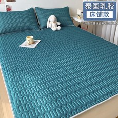 A類 母嬰適用 可水洗, 沉寂藍【加厚乳膠 涼感絲面料】,50x50cm單件乳膠涼蓆【顏色隨機發】