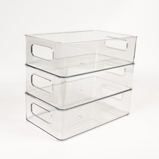 팬트리 투명 적층 수납함 다용도 책상 정리함 바구니, 1개