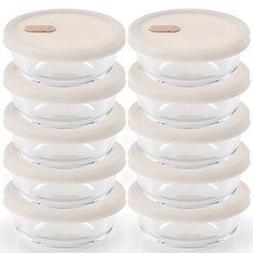 네오플램 내열유리 전자렌지용 냉동 밥보관용기 360ml, 10개