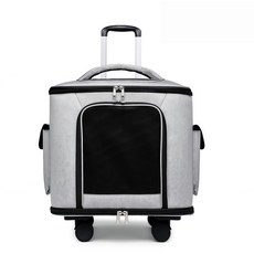 WANTEGI 加大空間寵物推車 - 寵物行李箱, 寵物外出包灰色, 1個