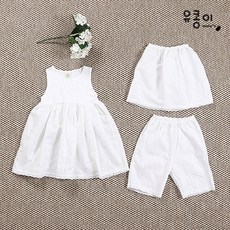 유콩이 유아 아동 아기 속바지 속원피스 속치마 여아 한복치마 원피스 레이어드 코디 여아한복세트