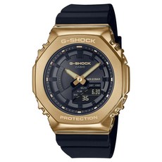 지샥 G-SHOCK S-시리즈 메탈 클래드 골드 블랙 미드사이즈 시계 GM-S2100GB-1A $529 691415