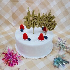 創意簍空生日字牌蠟 生日派對 派對佈置, 1個, 金色WC0061, Unscented