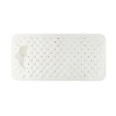 실리콘 세계 욕실 미끄럼 방지 매트 PVC 샤워 가을 발 배수구 바닥 매트와 돌고래 마사지 흡입, 75CMx44CM, Whtie, 1개