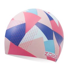 ZOKE 兒童草莓造型矽膠泳帽, 深綠玫紅蘭, 1個