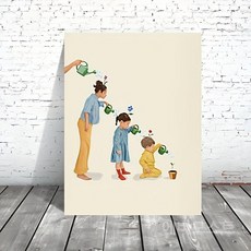 에버모스트 내부 액자 회화 캔버스 유화 작업 인쇄 장식화 만화 동물 행잉 포스터, YD-195