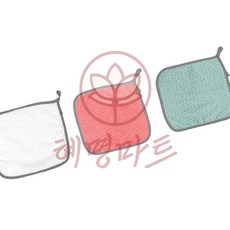 혜명마트 사각 행주 걸이타입 가정용행주 주방타올 판촉행주 수분흡수 주방수건, 그린