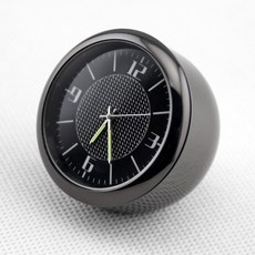東方儲運 2NHR 車載時鐘 夜光車內飾擺件 粘貼夾式車用儀錶臺出風口電子時鐘, 1個, 鈦