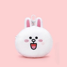 LINE FRIENDS 經典系列寵物毛絨拾便包收納包 (可愛造型 方便攜帶 大容量), 1個, 兔兔