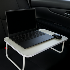케이비지리테일 온더로드 차량용 테이블 접이식 휴대용, 소형(앞좌석) 모던 화이트, 1개