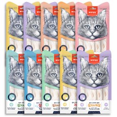 완피 크리미 퓨레 x 5P 고양이간식, 14g, 50개, 8종+랜덤2종