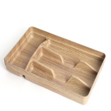 ELEL [튀르키예 에블린] 파티션 커트러리 정리함 (아카시아) 수저칸막이정리함