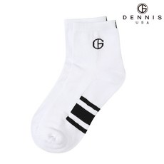 데니스골프 남성 배색포인트 중목양말 DAQXMSO302, 블랙/free