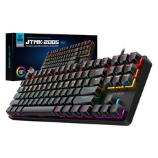 조이트론 프로페셔널 텐키리스 유선 기계식 키보드, 블랙, JTMK-200S, 적축