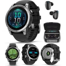 골프워치 GPS 시계형 손목시계 웨어러블 4U Garmin Fenix E – 47mm AMOLED 프리미엄 멀티스포츠 스마트워치 오래 지속되는 배터리 수명 스테인리스 스틸 블랙, 골프워치 GPS 시계형 손목시계 웨어러블 4U Garm