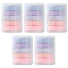 5컬러 라벨 스티커 인덱스 메모 접착메모지 팝업 디스펜서, 5개, 체리핑크퍼플
