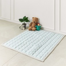 베베원 아기 인견매트 유아 침대 매트, 비숑블루, 1개