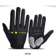 군용장갑 스포츠장갑 라이딩 Lameda 남성용 사이클링 전체 손가락 Mtb 충격 흡수 터치 스크린 긴 자전거 장비, 6) black green - S, 1개