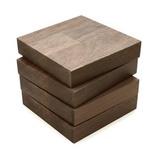 아이베란다 멀바우 소형 사각 집성목 소품 교육 스트링아트 24mm, 4개, 100x100mm