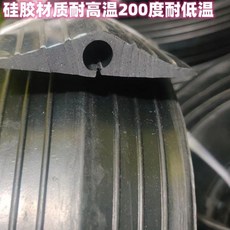 電動車充電線 室外防壓保護硅膠 減速帶線槽 耐高溫200度耐低溫, 1個, 電動車充電線硅膠材質,透明【1米的價】買多少也是整根發, 透明