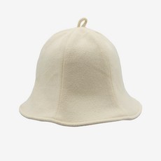 일본사우나모자 사우나 캡 스팀 샤워 헤어캡 타월, 상아색