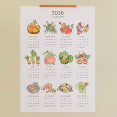 카카오프렌즈 2026 제철 식재료 포스터 캘린더_춘식이 626611610