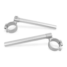 50mm 포크 튜브 클립온 핸들바 그립 (스즈키 GSXR600 600 750 K6 K8 2006-2010 용), 01 실버