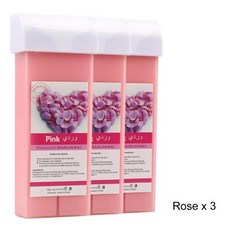 컴팩트 가정용 왁스 워머기 핫 롤온 왁스 키트 히터 포함 - 남녀공용 제모 카트리지 바디 페이스용 크림 워머 세트, 7)072-RoseX3