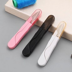 휴대용 쪽가위 실 정리 수선 재봉 공예용 보호캡 안전 커버 미니 가위 여행용, 블랙, 1개, 컬러_블랙
