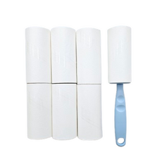 수논 테이프클리너 사선컷팅 돌돌이 찍찍이 본체 1개+리필형테이프 6개, 라이트블루, 1세트