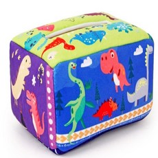 斯不爛寶寶紙巾盒 抽紙玩具 嬰兒玩具 母嬰玩具, 恐龍組, 1個