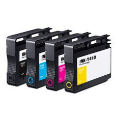 모노테크 삼성 호환잉크 세트 INK-K410, 1세트, 검정+파랑+빨강+노랑