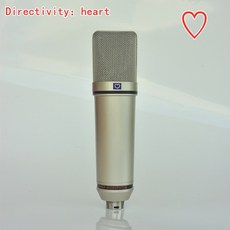 보컬 악기 스튜디오용 콘덴서 마이크 DIY U87AI 48V, heart-shaped