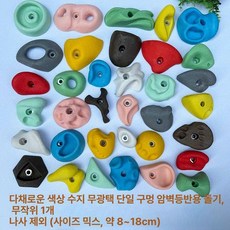 클라이밍홀드 암벽홀더 등반 파츠 행보드 홀드 장비 실내, 레진 단일 구멍 랜덤 혼합 색상