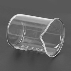 10개 실험실용 유리 비커 50mL 실험용 눈금 포함 실린더 컵 두꺼운 유리제 표준 라인 포함 비커 50ml 비커 산업 실험 학술 실험 교육 현장