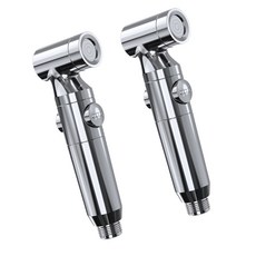 2Pc 휴대용 욕실 비데 분무기 경량 욕실 분무기 샤워 헤드, Silver