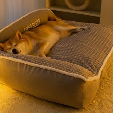 狗窩冬季保暖墊子沙發大型犬狗狗冬天金毛柯基可拆洗四季通用寵物, 邁洛灰沙發窩,2XL-(100*75*25cm), 1個