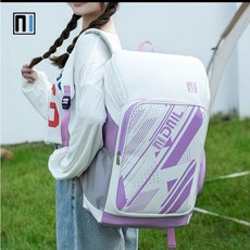 後背包yy雙肩包6868羽毛拍背包新款時尚yy包電腦包網球拍包羽球拍包 yy雙肩後背包 yy3-6支裝羽毛球袋, 6868白紫色【送鞋袋】, 1個