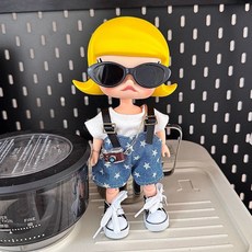 팝마트 몰리 지거 인형옷 인형 의류 피규어 20~22cm크기 BJD 인형 의상, 선글라스 5피스 세트(상의+청바지+카메라펜던트+안경+신