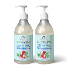 타이니핸즈 베이비키즈 올인원 샴푸바디워시 피부면역 다래추출 특허, 2개, 500ml