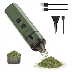 휴대용 자동 연삭 전기 허브 그라인더 1 터치 최대 1.5g 자동 건조 향신료 밀 기계, 녹색