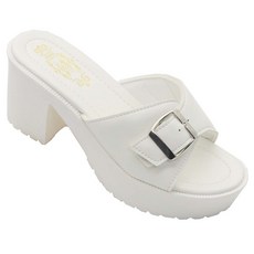 여성용 리본 키높이 슬리퍼 빅사이즈 근무화 통굽 슬리퍼 7cm