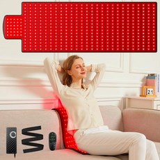 레드 라이트 테라피 매트 40인치 x 16.5인치 420개 LED 포함 660nm 850nm 적외선 타이머 등 어깨 허리 무릎용 여성 남성용, 레드 라이트 테라피 매트 40인치 x 16.5인치 42