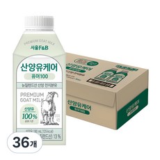서울에프엔비 산양유케어 퓨어100 우유, 190ml, 36개