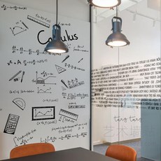 數學公式墻貼 教室裝飾 辦公室企業文化佈置貼紙, 1個, 黑色,小