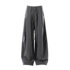 【解構彎刀型】西褲 男褲 高街西褲 褶皺西褲 寬鬆西褲 直筒西褲 垂感面料 高級感設計 男女同款 街潮穿搭