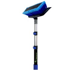 EVERSPROUT 4.8~91.4cm(1.5~3피트) 스크럽 브러시 | 내장 고무 범퍼 | 경량 연장 폴 핸들 | 부드러운 빗살 세척 자동차 RV 보트 태양열 패널 데, 3 feet