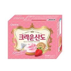 [2개묶음] 산도 딸기크림치즈 161g 1개 사무실 간식 크라운 크라운산도딸기크림 크라운산도과자 jj0*0342Lg, 2개