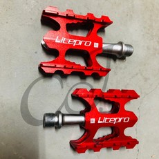 CJ Ebike Litepro 腳踏車鋁合金412軸承腳踏，輕量化設計，提升踩踏效率, 1個, Red 紅